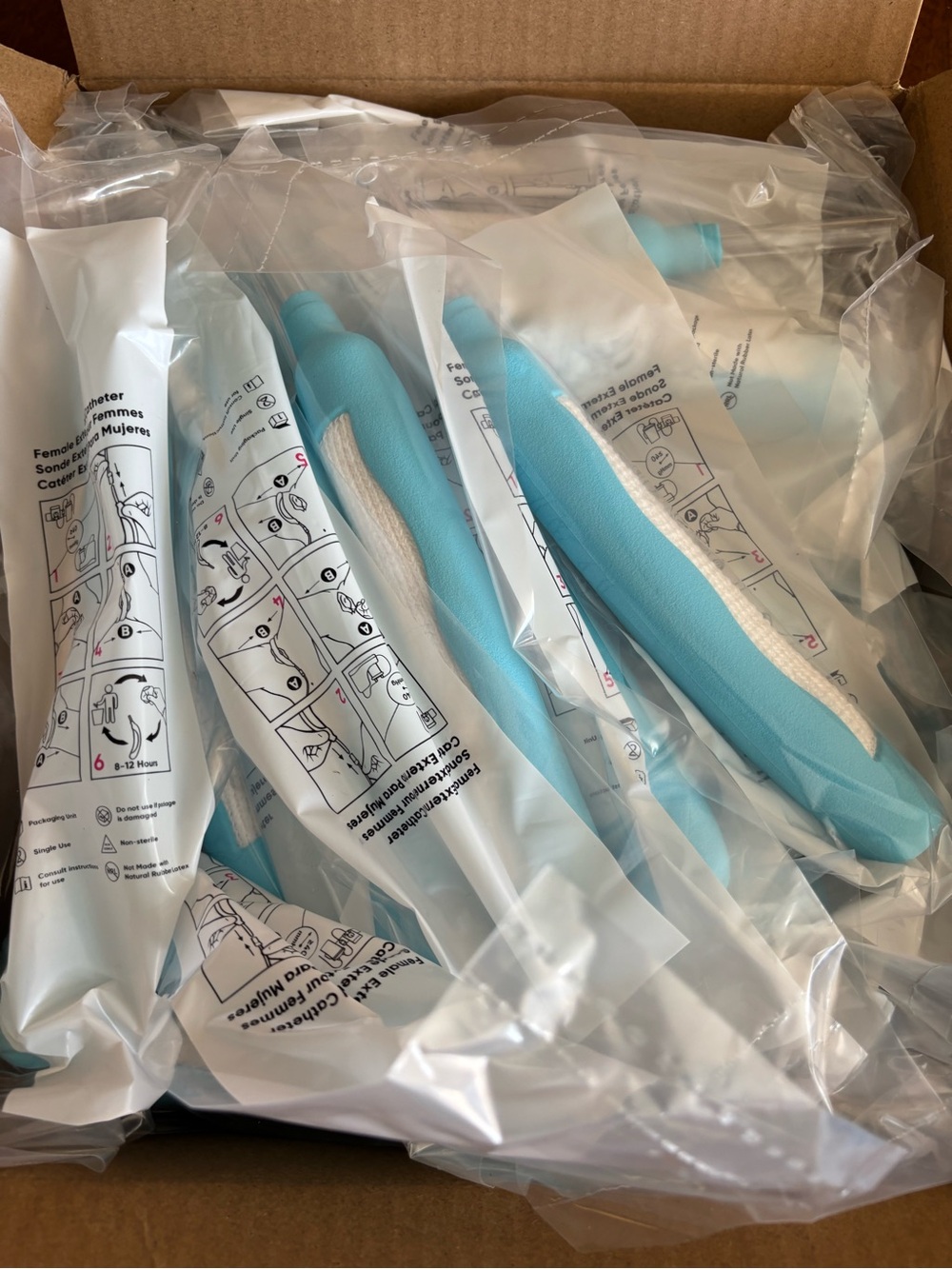 Female External Catheter Blue/White Disposable New 29 PACK